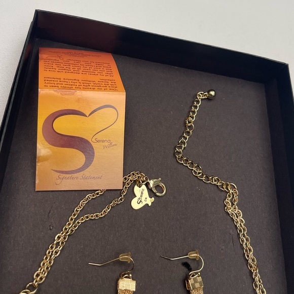 NWT Serena Williams Rhinestone Mesh Necklace & Matching Earrings - Picture 9 of 14